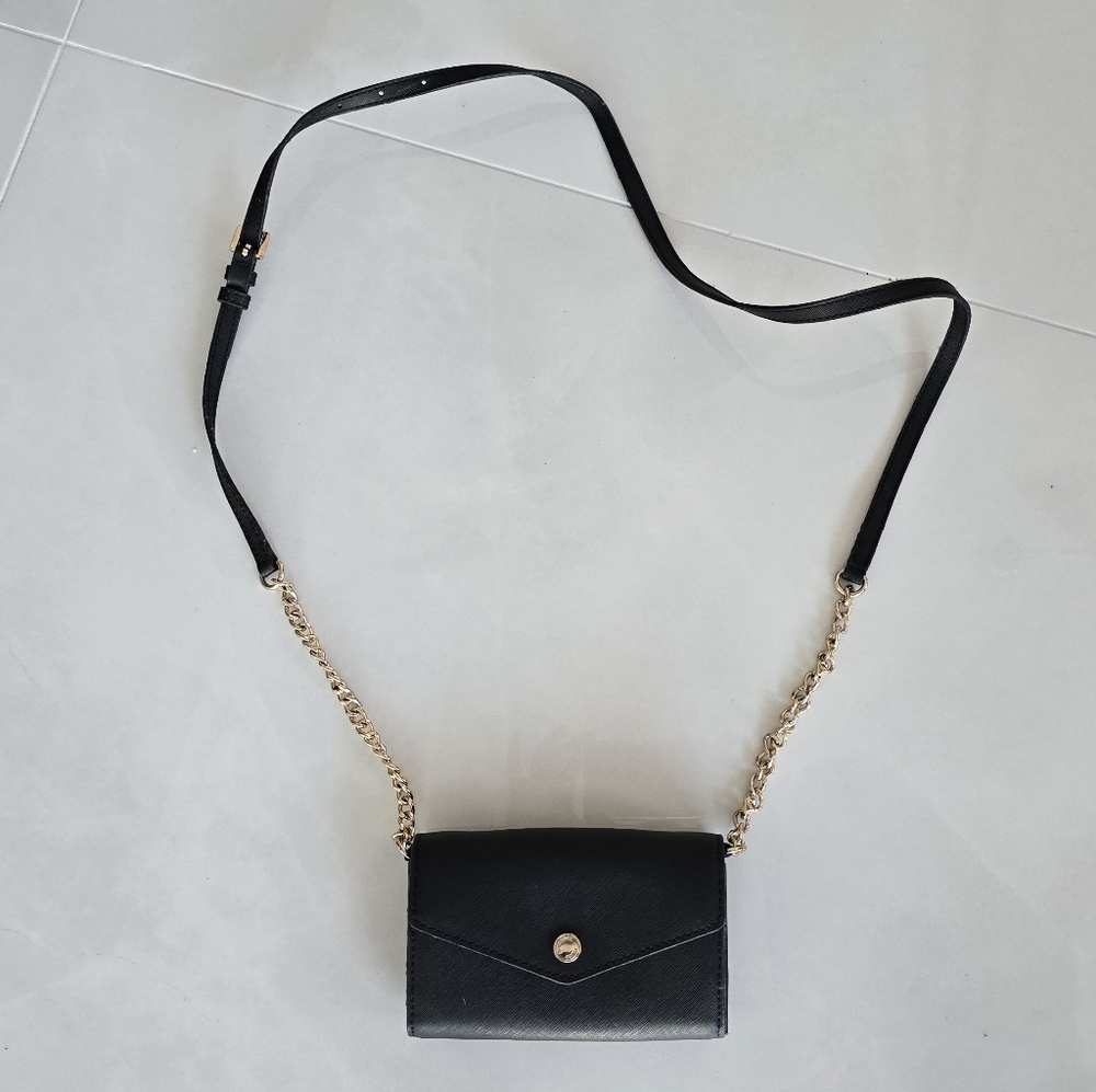 Michael Kors Crossbody Bag - Black with Gold Chain